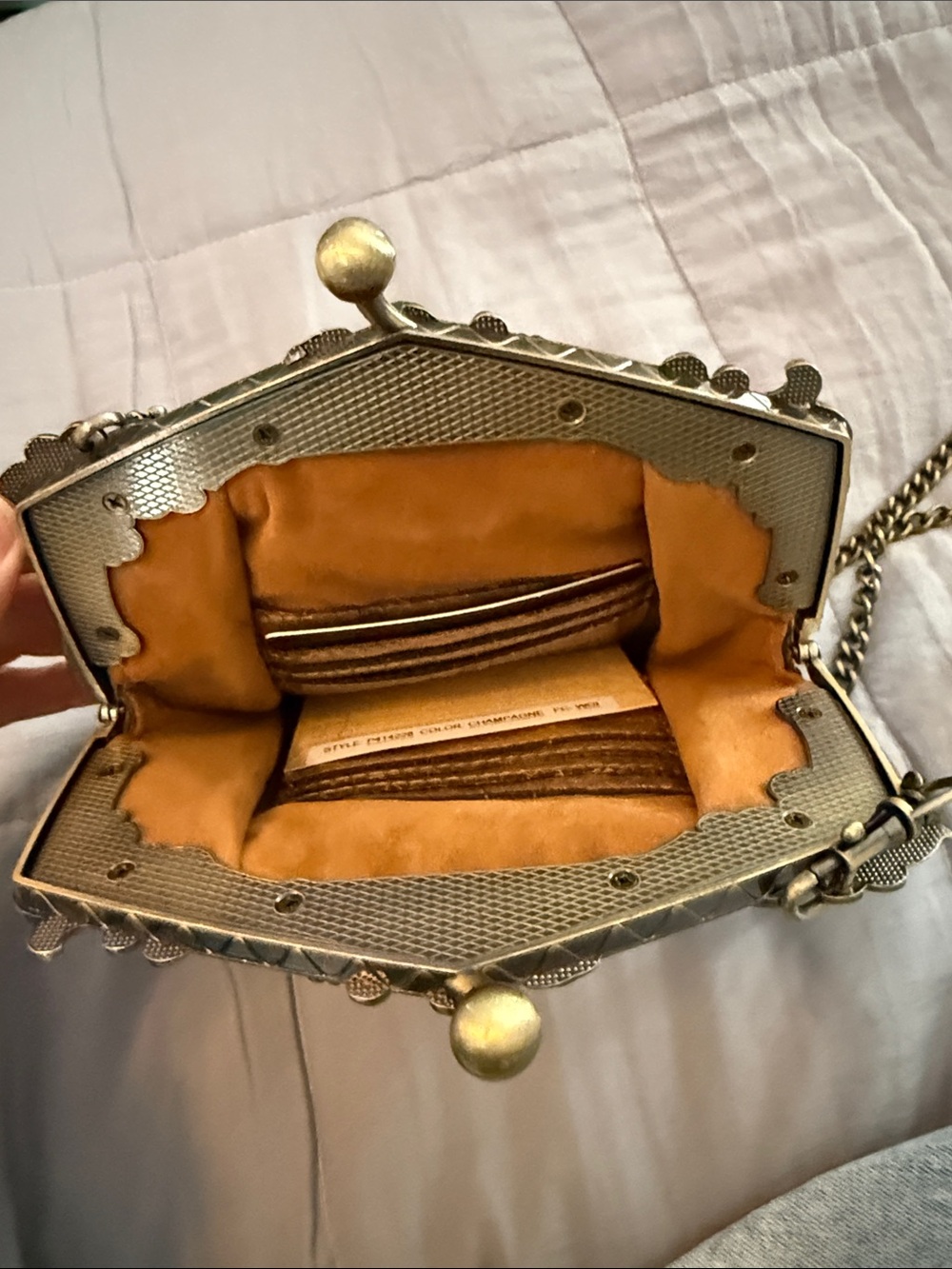 Patricia Nash new Vintage-Inspired Metallic Gold Women's Crossbody Bag - Picture 4 of 5
